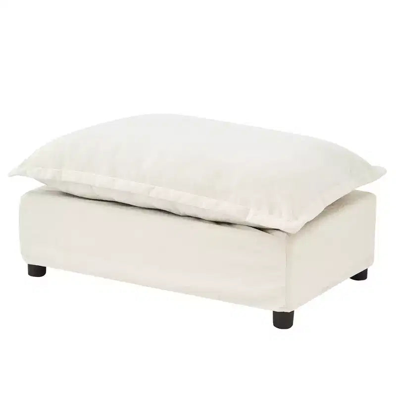 Upholstered Accent Chair Armchair Single Sofa with Movable Ottoman & Soft Pillows - ModernLuxe
