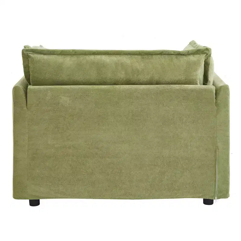 Upholstered Accent Chair Armchair Single Sofa with Movable Ottoman & Soft Pillows - ModernLuxe