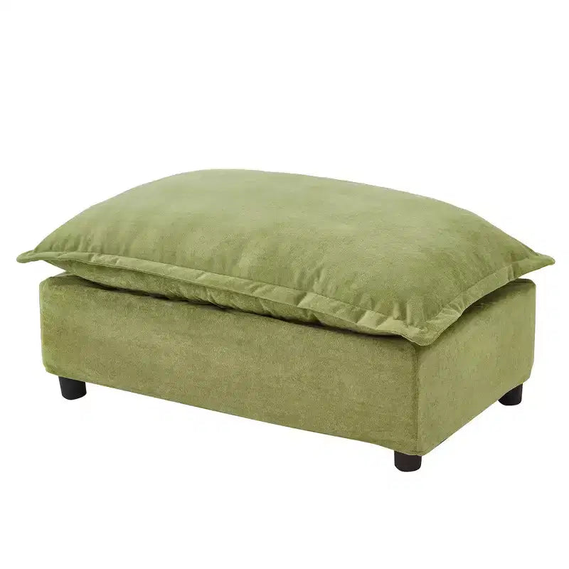 Upholstered Accent Chair Armchair Single Sofa with Movable Ottoman & Soft Pillows - ModernLuxe