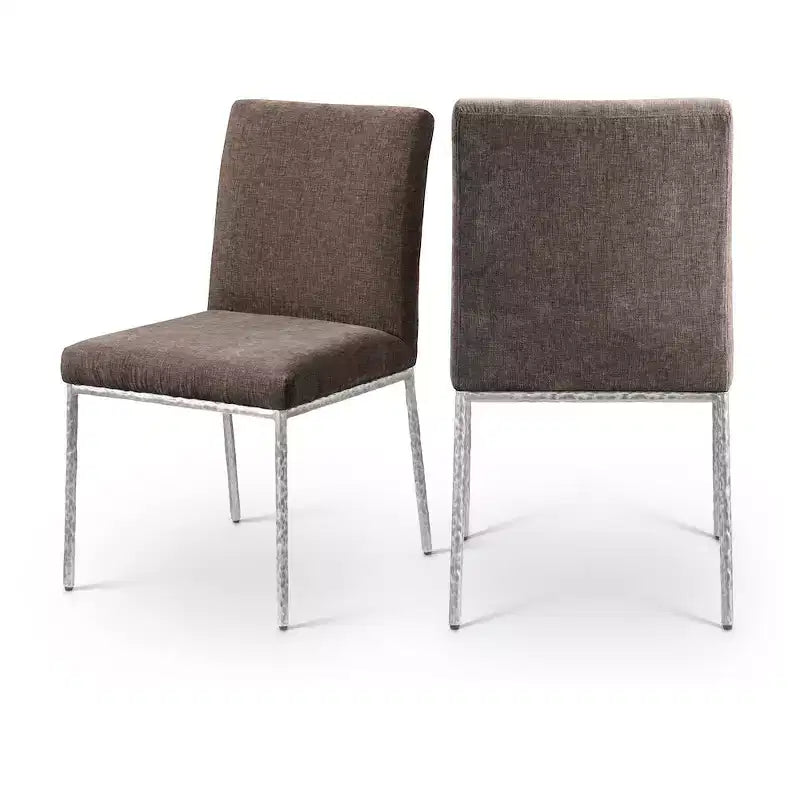 Meridian Furniture,Reeves Chenille Fabric Dining Chair, Set of 2
