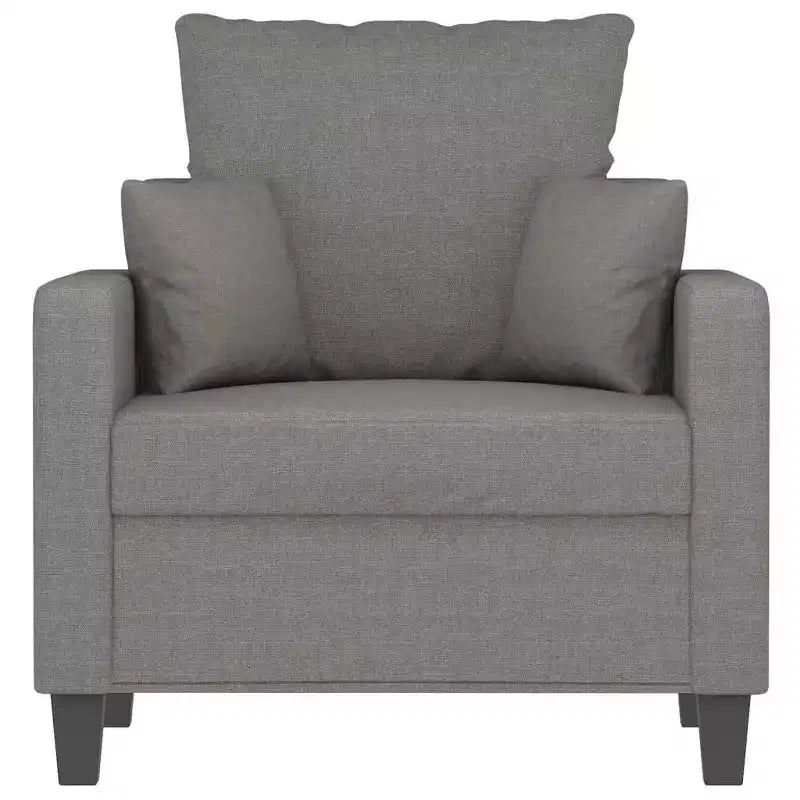 vidaXL Modern 1-Seater Sofa Chair, Dark Gray Fabric, Highly Comfortable, Sturdy and Stable Frame, Thickly Padded Seat, Simple and Elegant Design