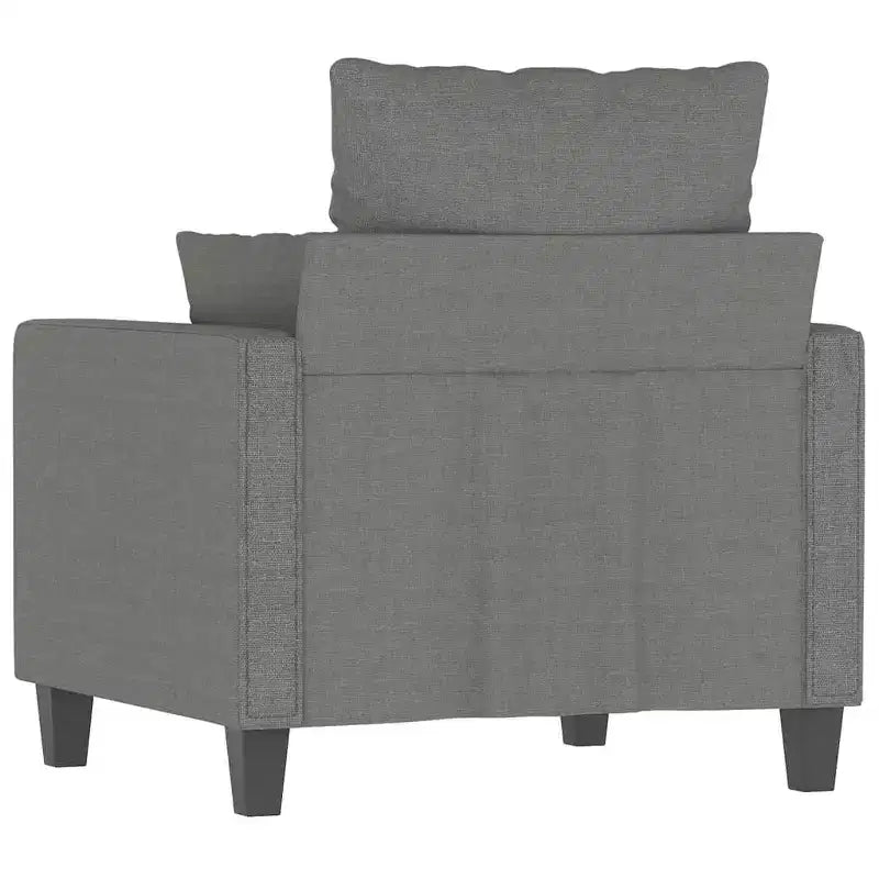 vidaXL Modern 1-Seater Sofa Chair, Dark Gray Fabric, Highly Comfortable, Sturdy and Stable Frame, Thickly Padded Seat, Simple and Elegant Design