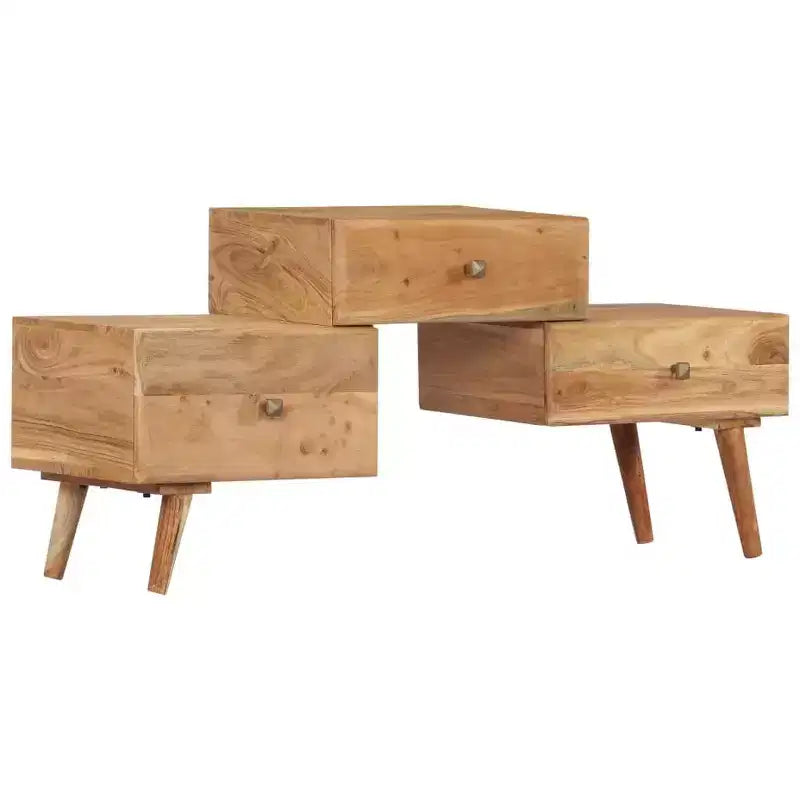 vidaXL TV Stand Honey Solid acacia wood Medium TV Stand Rectangular