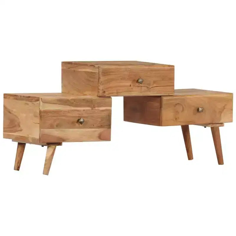vidaXL TV Stand Honey Solid acacia wood Medium TV Stand Rectangular