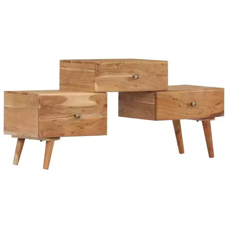 vidaXL TV Stand Honey Solid acacia wood Medium TV Stand Rectangular