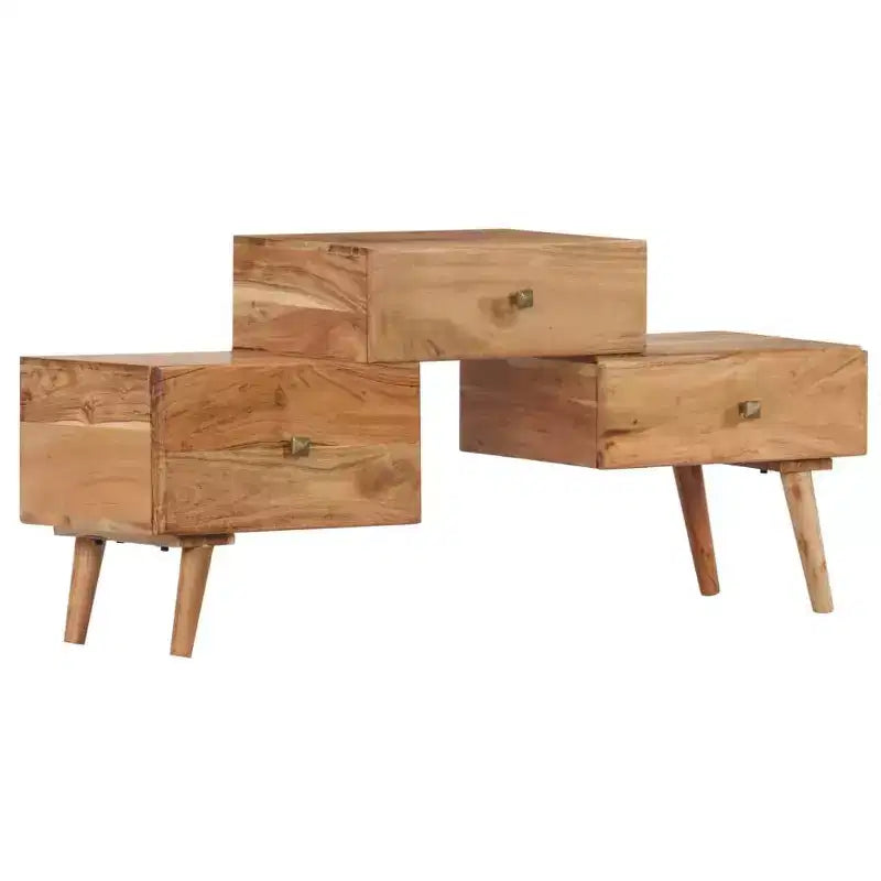 vidaXL TV Stand Honey Solid acacia wood Medium TV Stand Rectangular