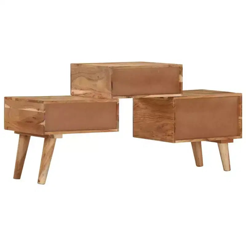 vidaXL TV Stand Honey Solid acacia wood Medium TV Stand Rectangular