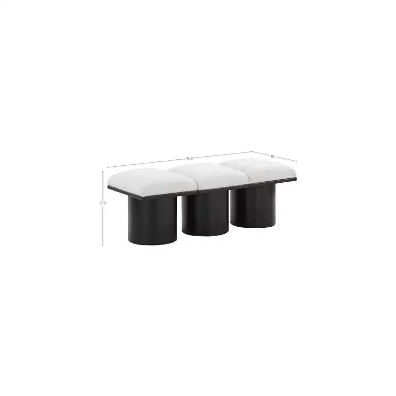Meridian Furniture,Pavilion Boucle Fabric Bench
