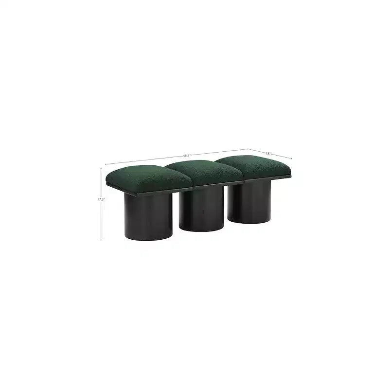 Meridian Furniture,Pavilion Boucle Fabric Bench