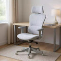 HomeRoots Set of Two Gray Adjustable Height Swivel Rolling Office Chair
