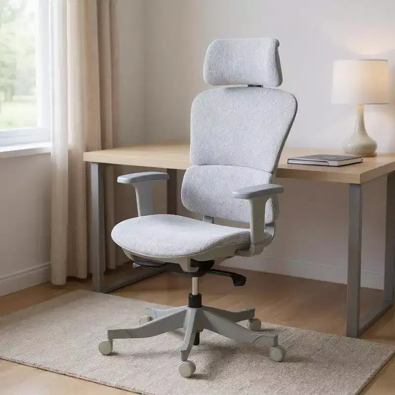 HomeRoots Set of Two Gray Adjustable Height Swivel Rolling Office Chair