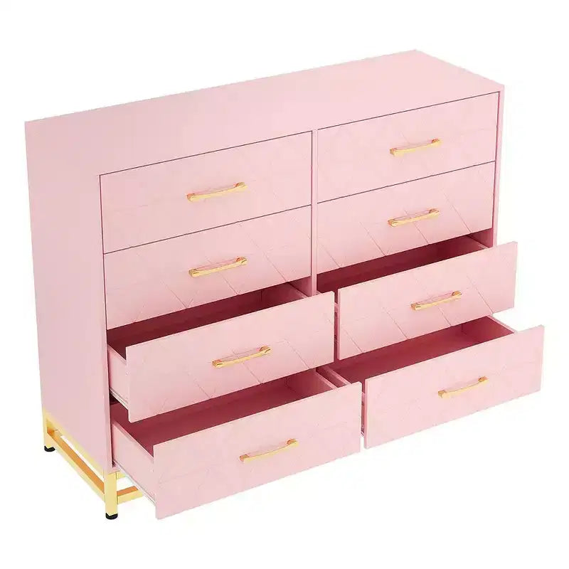Modern Dresser for Bedroom with 8 Drawer, TV Stand Dressers Chest of Drawers for Living Room Hallway Entryway
