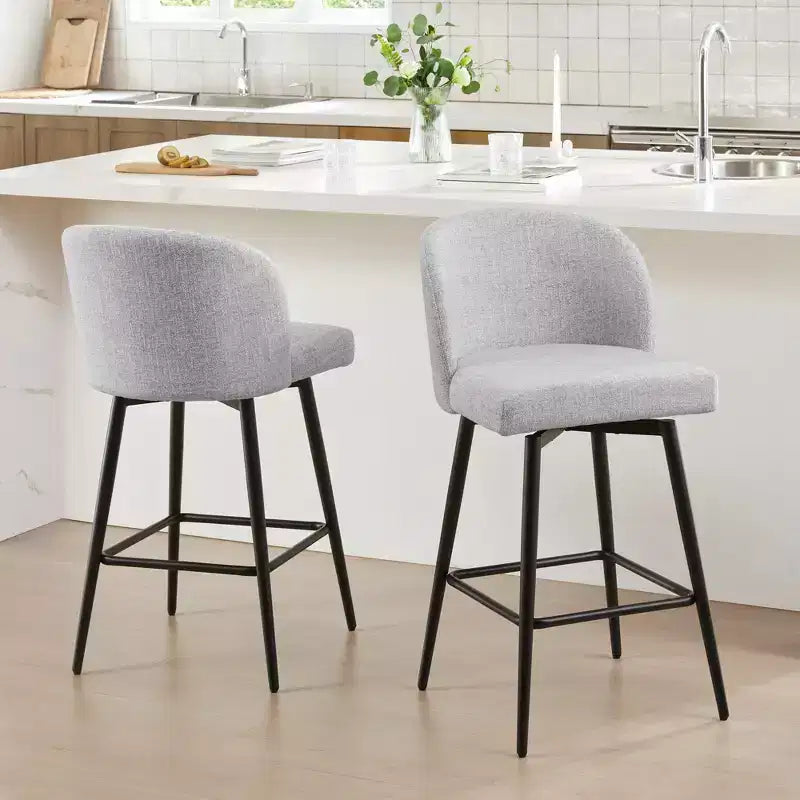 Spruce&Spring 30 Swivel Bar Height Bar Stool with Metal Legs