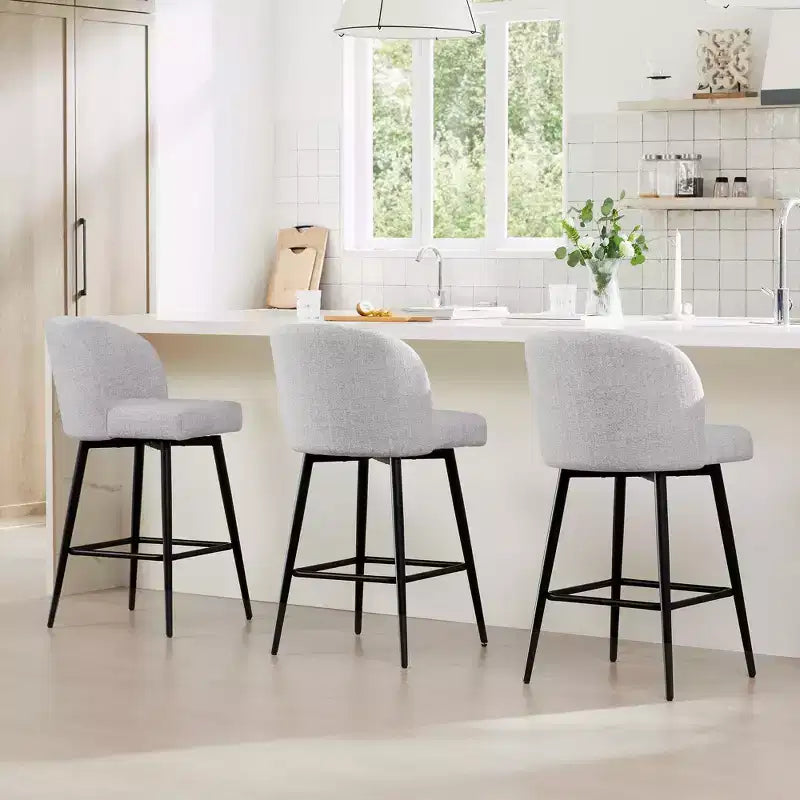 Spruce&Spring 30 Swivel Bar Height Bar Stool with Metal Legs