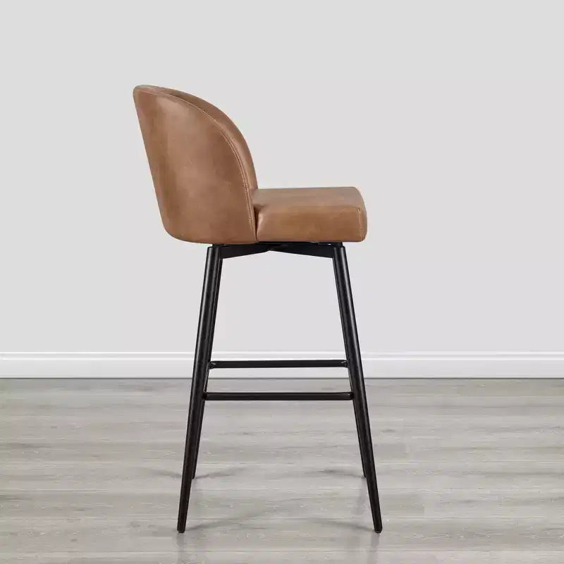 Spruce&Spring 30 Swivel Bar Height Bar Stool with Metal Legs
