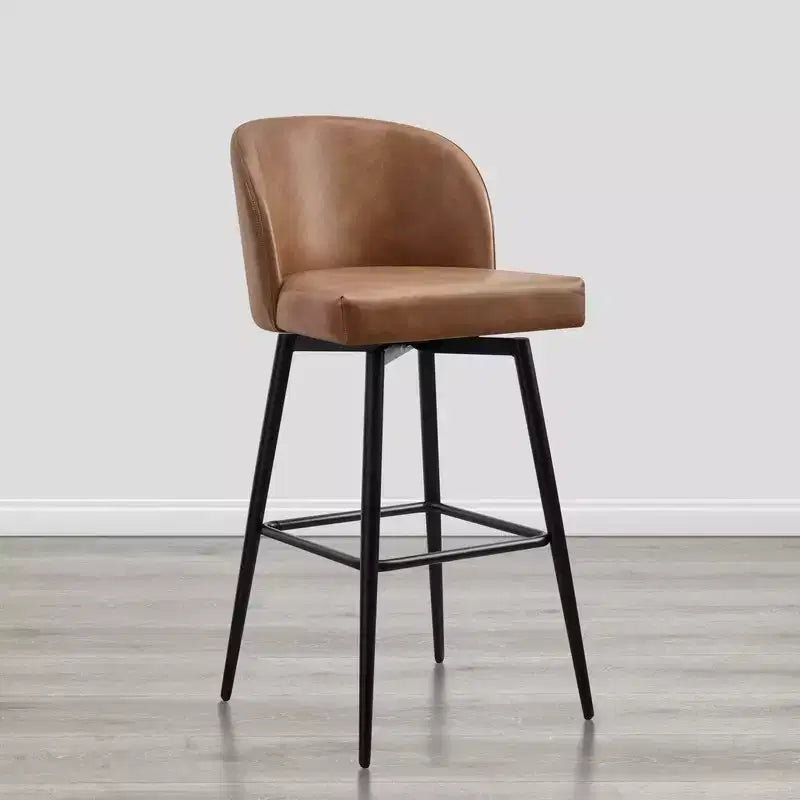 Spruce&Spring 30 Swivel Bar Height Bar Stool with Metal Legs