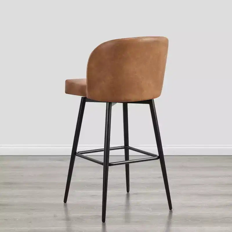 Spruce&Spring 30 Swivel Bar Height Bar Stool with Metal Legs