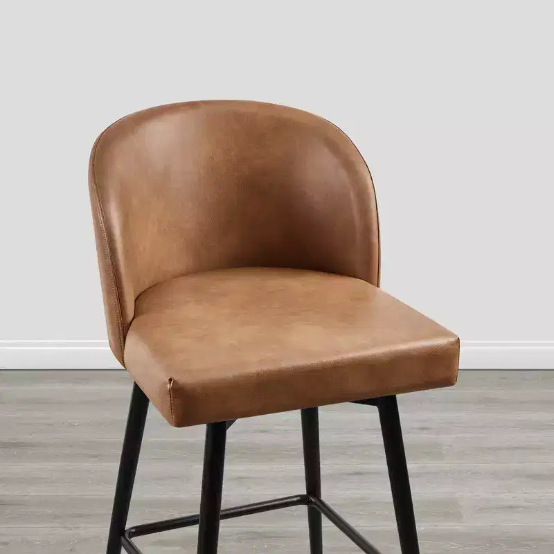 Spruce&Spring 30 Swivel Bar Height Bar Stool with Metal Legs