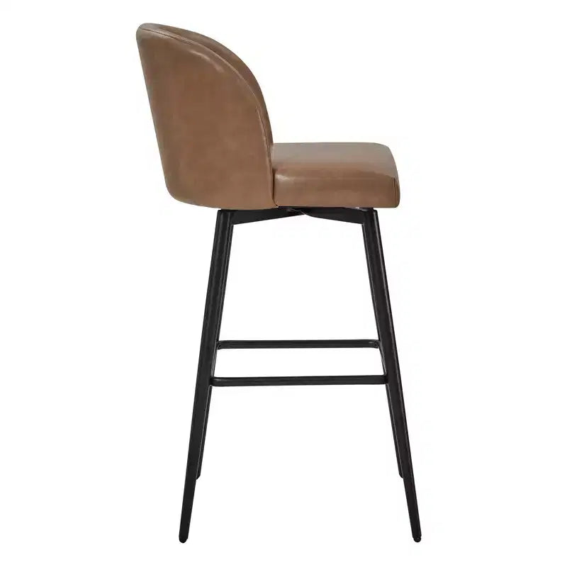Spruce&Spring 30 Swivel Bar Height Bar Stool with Metal Legs