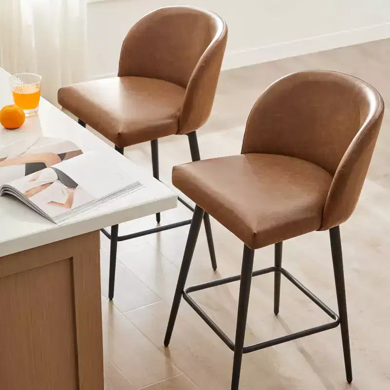 Spruce&Spring 30 Swivel Bar Height Bar Stool with Metal Legs