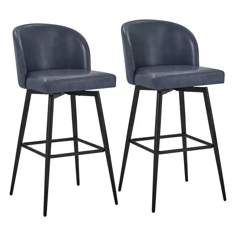 Spruce&Spring 30 Swivel Bar Height Bar Stool with Metal Legs