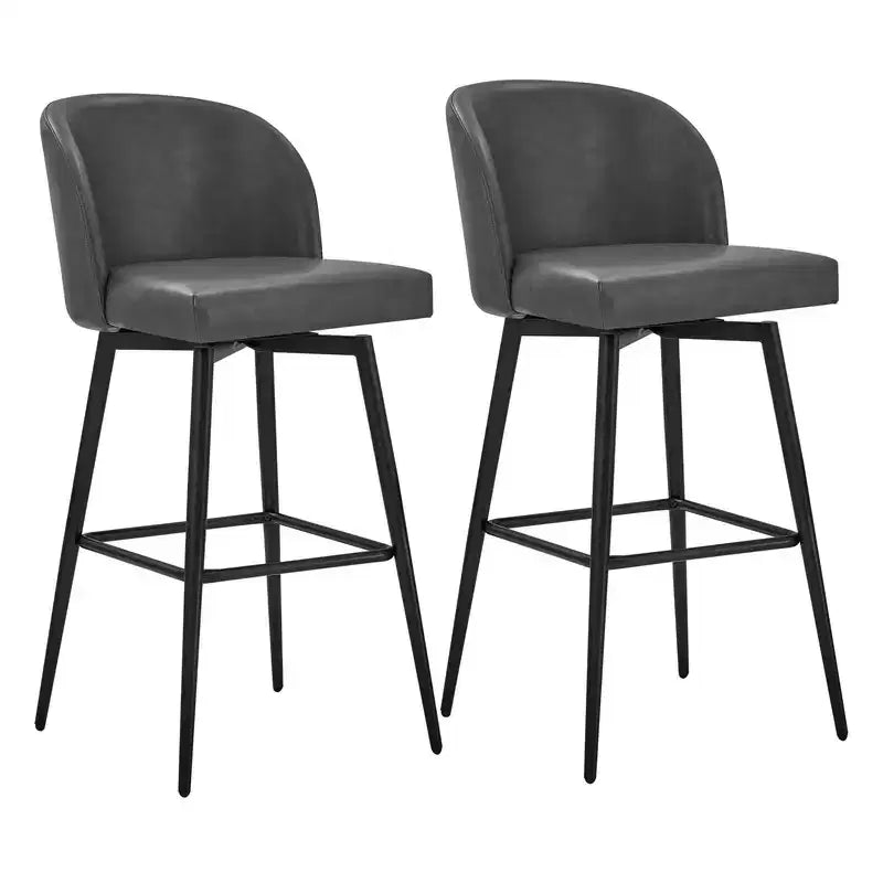 Spruce&Spring 30 Swivel Bar Height Bar Stool with Metal Legs