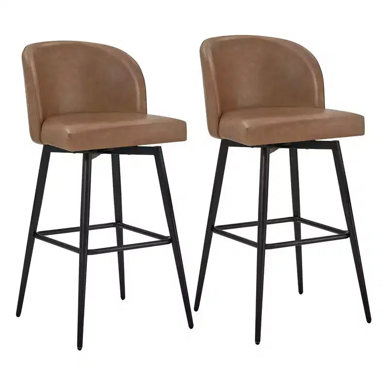 Spruce&Spring 30 Swivel Bar Height Bar Stool with Metal Legs