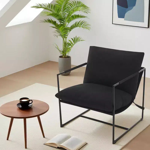 Accent Chair for Living Room,Modern Metal Framed Armchair, Upholstered Chairs with Shredded Foam Cushioning