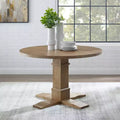 Joanna Round Dining Table Rustic Brown - Crosley
