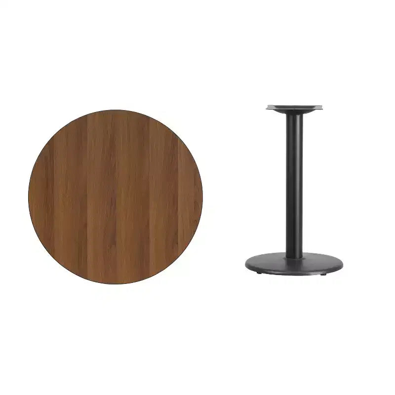 Flash Furniture 30'' Round Laminate Table Top with 18'' Round Table Height Base
