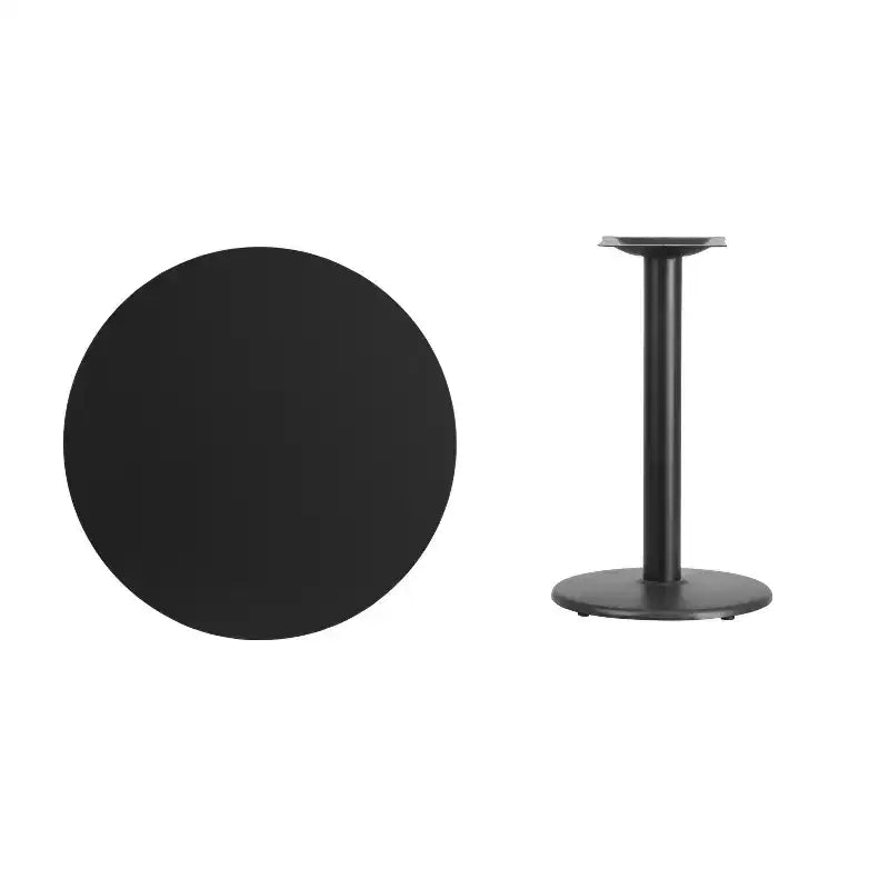 Flash Furniture 30'' Round Laminate Table Top with 18'' Round Table Height Base
