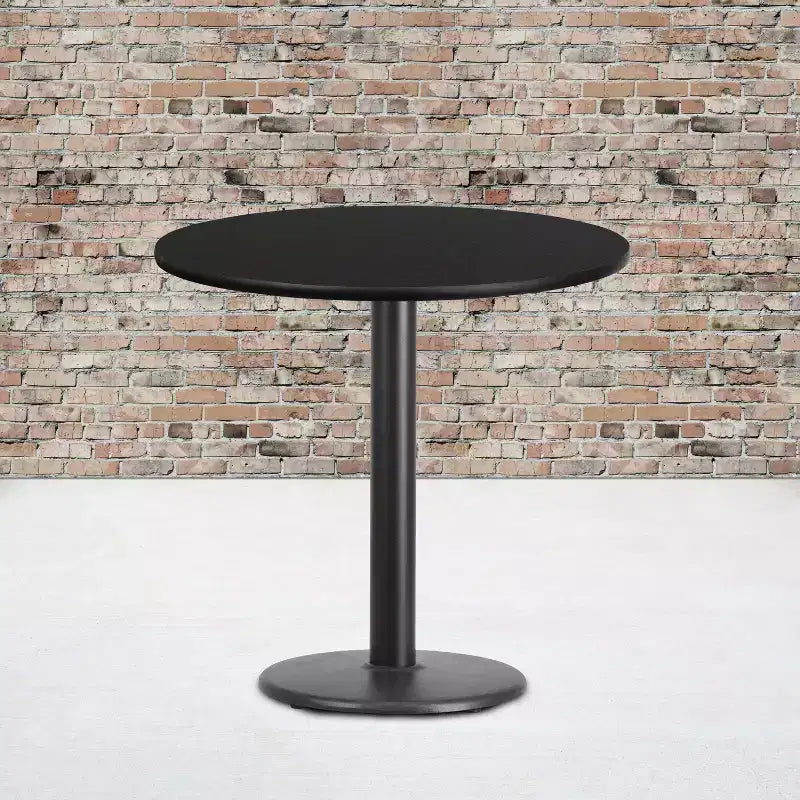 Flash Furniture 30'' Round Laminate Table Top with 18'' Round Table Height Base