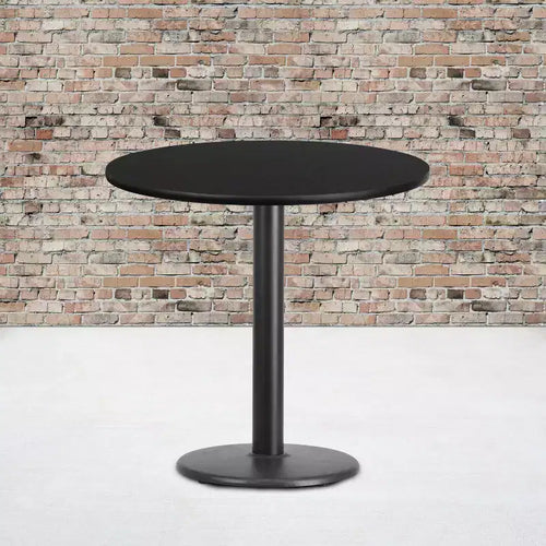 Flash Furniture 30'' Round Laminate Table Top with 18'' Round Table Height Base