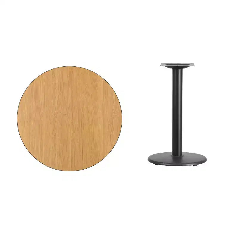 Flash Furniture 30'' Round Laminate Table Top with 18'' Round Table Height Base