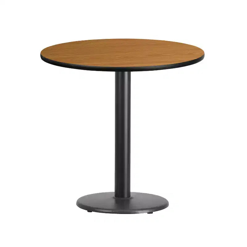 Flash Furniture 30'' Round Laminate Table Top with 18'' Round Table Height Base