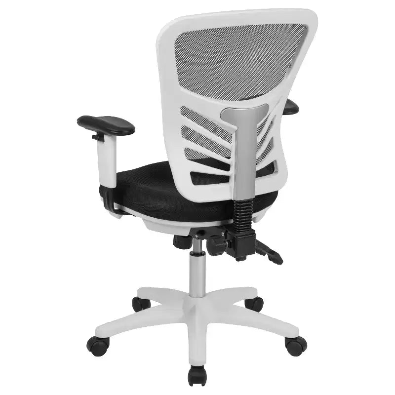 Flash Furniture Mid-Back Mesh Multifunction Executive Swivel Ergonomic Office Chair with Adjustable Arms