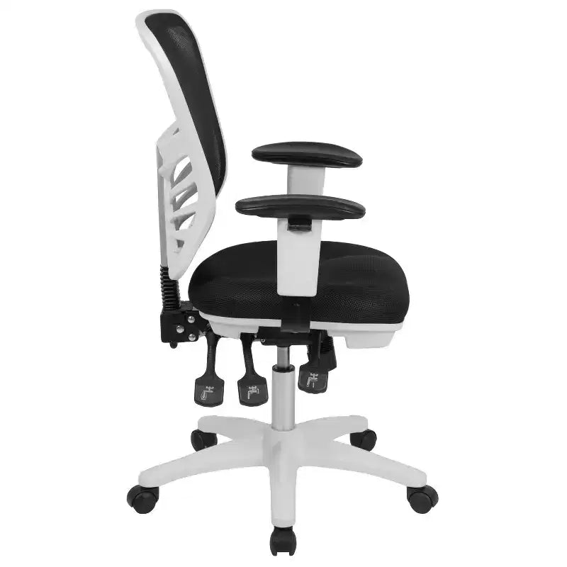 Flash Furniture Mid-Back Mesh Multifunction Executive Swivel Ergonomic Office Chair with Adjustable Arms