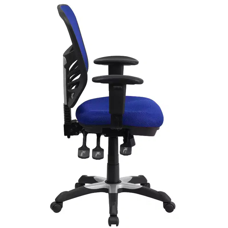 Flash Furniture Mid-Back Mesh Multifunction Executive Swivel Ergonomic Office Chair with Adjustable Arms
