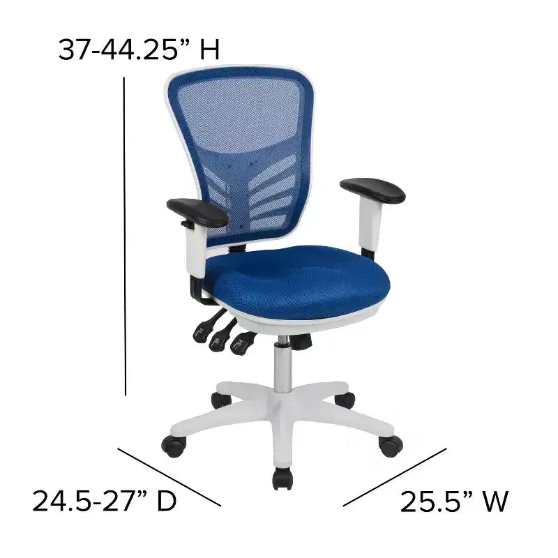 Flash Furniture Mid-Back Mesh Multifunction Executive Swivel Ergonomic Office Chair with Adjustable Arms