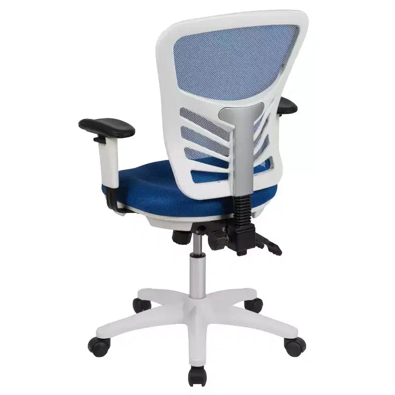 Flash Furniture Mid-Back Mesh Multifunction Executive Swivel Ergonomic Office Chair with Adjustable Arms