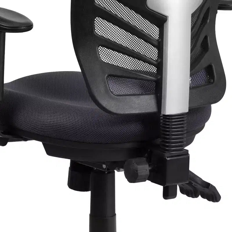 Flash Furniture Mid-Back Mesh Multifunction Executive Swivel Ergonomic Office Chair with Adjustable Arms