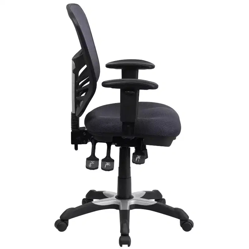 Flash Furniture Mid-Back Mesh Multifunction Executive Swivel Ergonomic Office Chair with Adjustable Arms