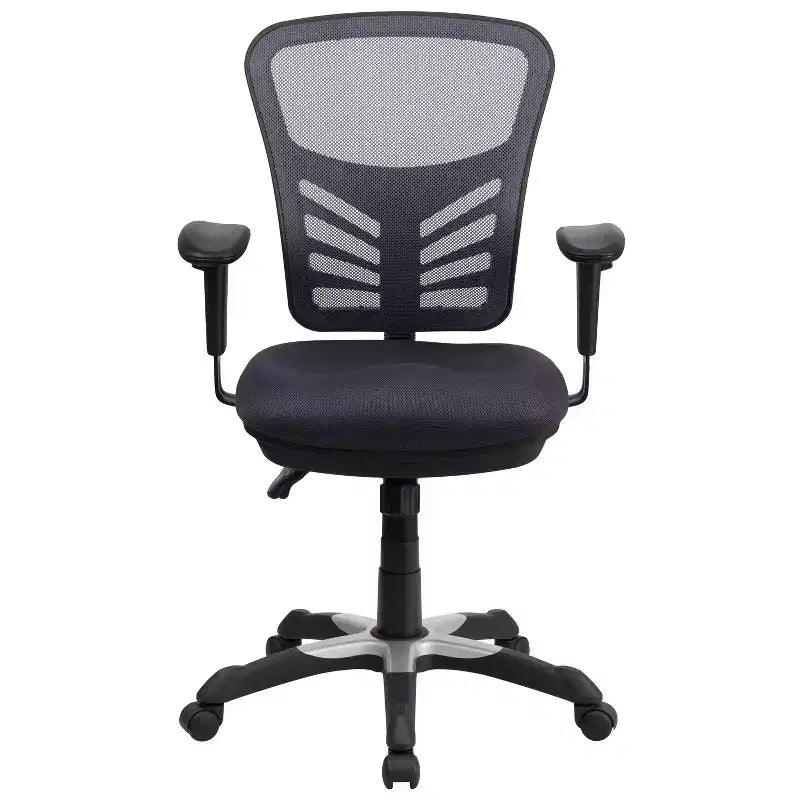 Flash Furniture Mid-Back Mesh Multifunction Executive Swivel Ergonomic Office Chair with Adjustable Arms