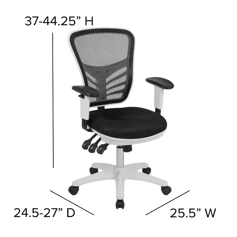 Flash Furniture Mid-Back Mesh Multifunction Executive Swivel Ergonomic Office Chair with Adjustable Arms