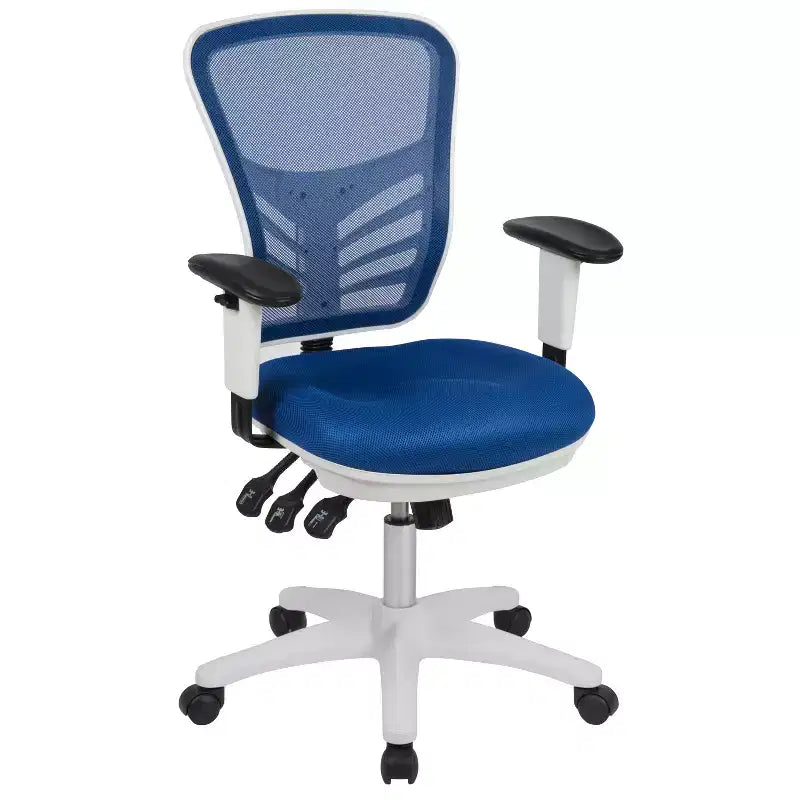 Flash Furniture Mid-Back Mesh Multifunction Executive Swivel Ergonomic Office Chair with Adjustable Arms