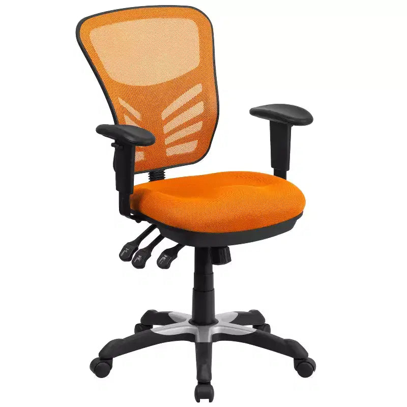 Flash Furniture Mid-Back Mesh Multifunction Executive Swivel Ergonomic Office Chair with Adjustable Arms