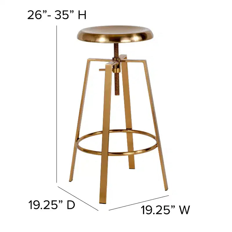 Emma and Oliver Industrial Style Barstool with Swivel Lift Seat