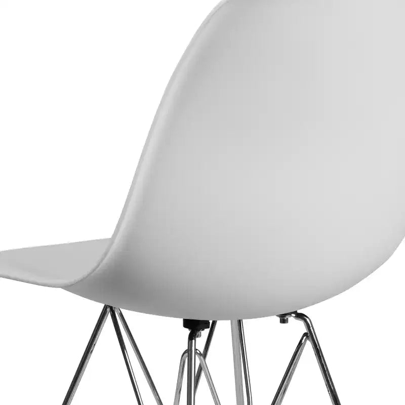 Emma and Oliver Plastic Accent Dining Chair with Chrome Base