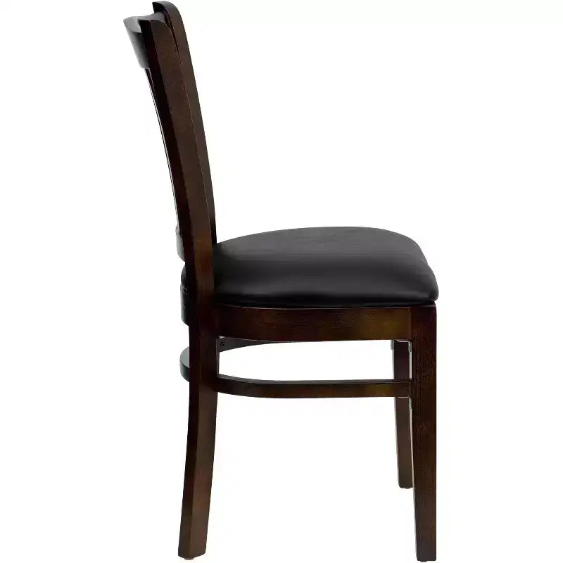 Emma and Oliver Vertical Slat Back Wooden Restaurant Dining Chair