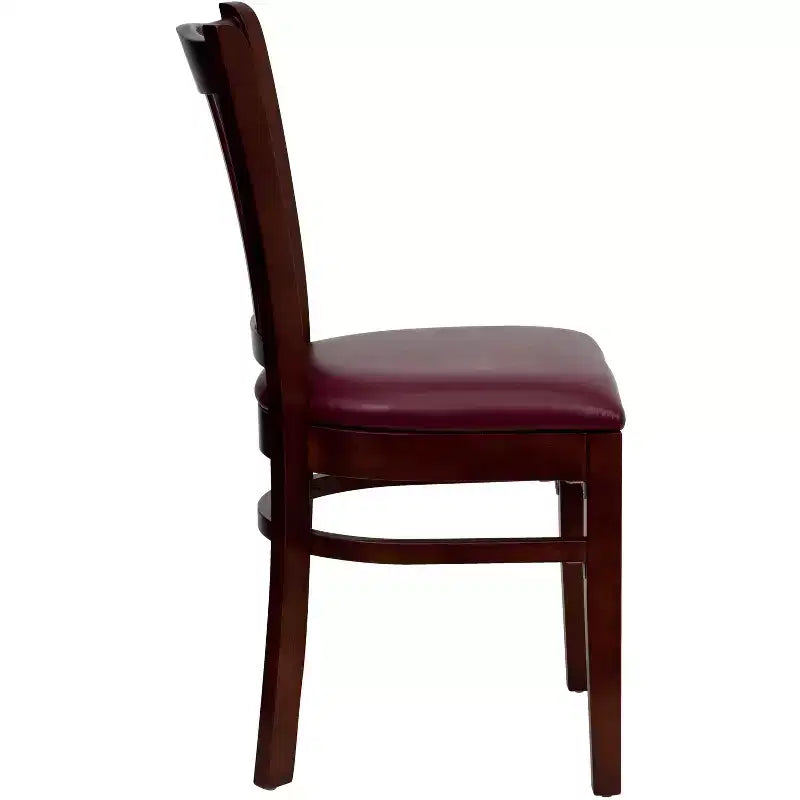 Emma and Oliver Vertical Slat Back Wooden Restaurant Dining Chair